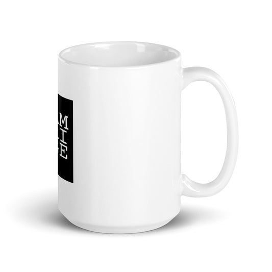 White glossy mug